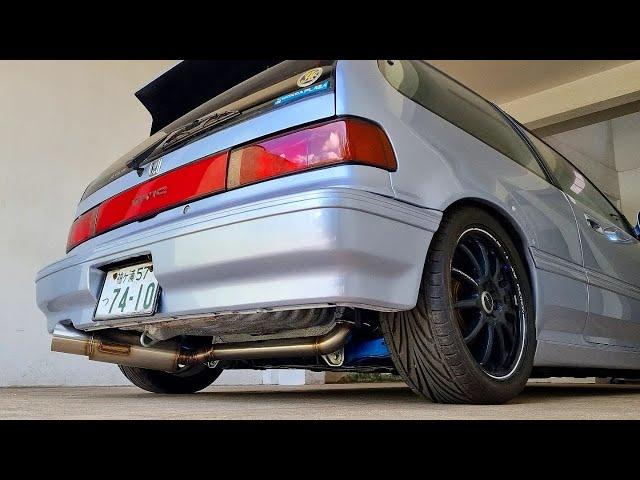 HONDA CIVIC SiR B16A SPORTS EXHAUST SYSTEM - SOUND CHECK - WICKEDEP RACING