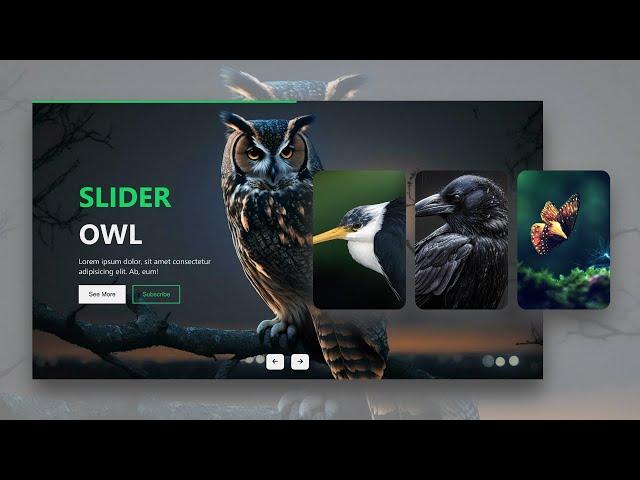 Responsive and Automatic Changeable Animated Image Slider using HTML, CSS & JavaScript | Carousel