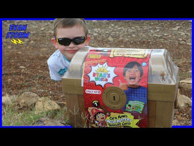 Evan Finds Ryan's World  Mega Mystery Treasure Chest Pirate Toy