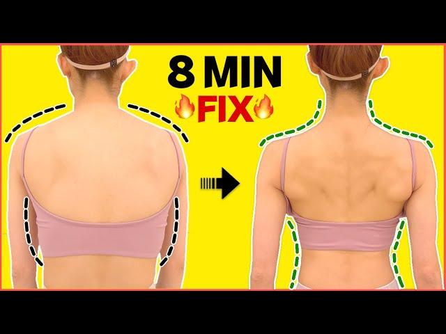 8MIN Flabby back If you want a beautiful back, just do this for one month(The best back exercises)