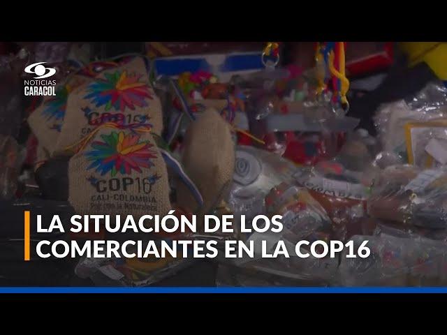 Vendedores en Cali se la rebuscan, en medio de la COP16