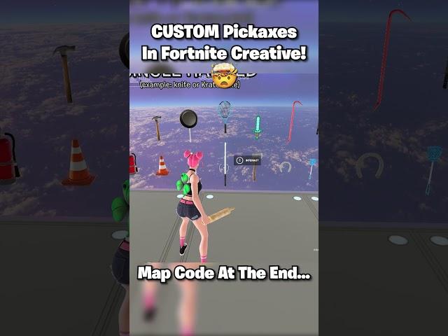 This CREATIVE Map Has CUSTOM Pickaxes!  #shorts #fortnite