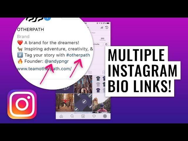 How to Add Username & Hashtag Links to Instagram Bio