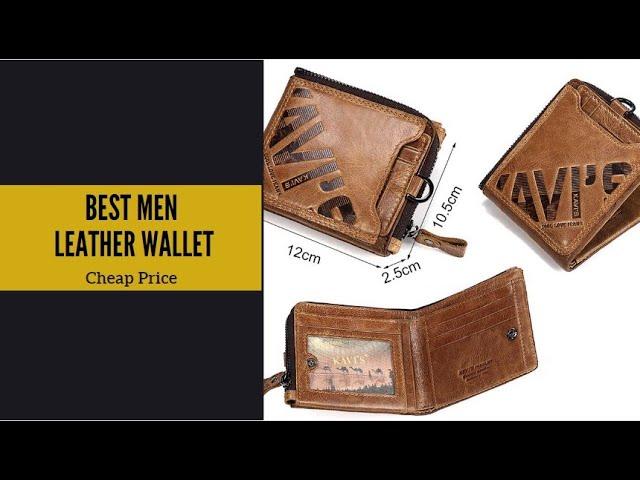 Best Men Leather Wallet |  Brand KAVIS Crazy Horse   Pocket Money Bag