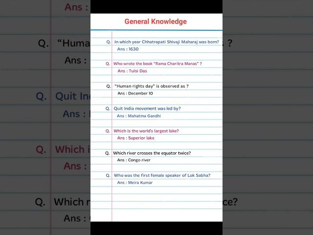 Who wrote the book “Ram Charit Manas”? General knowledge #gkquestion #knowledge #gkshorts #gkquiz
