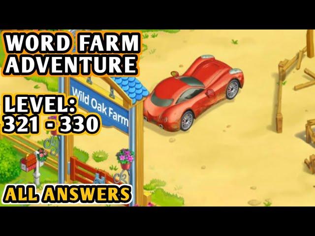 Word Farm Adventure Answers, All Levels 321 to 330 Answers, FILGA Gameplay