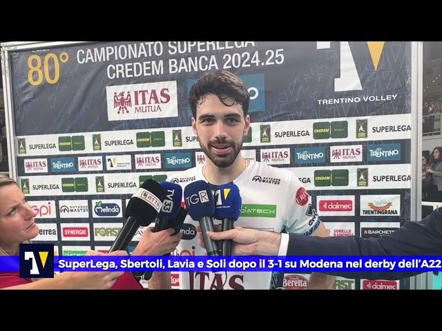 ️🟡 MIXED ZONE | Sbertoli, Lavia e Soli dopo il 3-1 nel derby dell'A22 di SuperLega con Modena