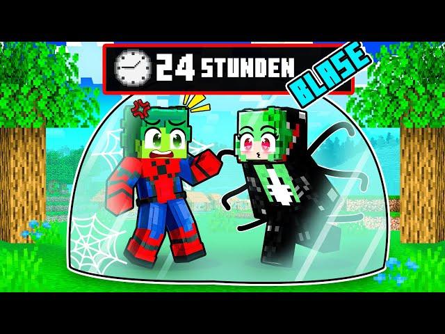 Das Venom Fanmädchen hat mich Eingesperrt in einer Superhelden Blase für 24 Stunden.. in Minecraft!