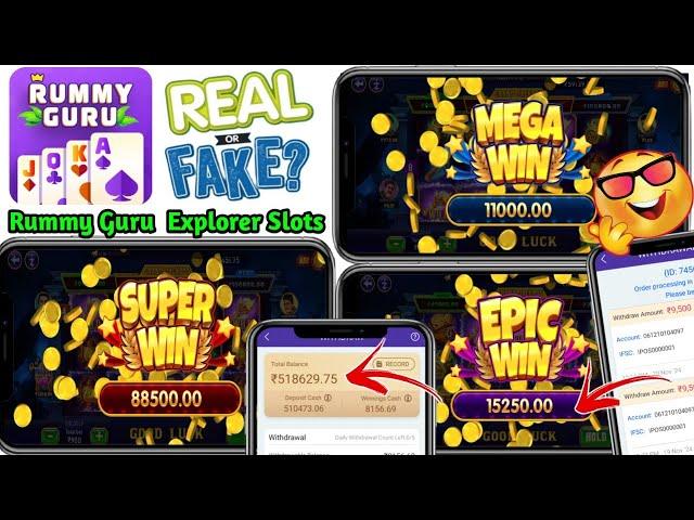 Rummy Guru New Update Today | Explorer Slot Best Winning Tricks | Rummy Guru Fast Withdrawal Success