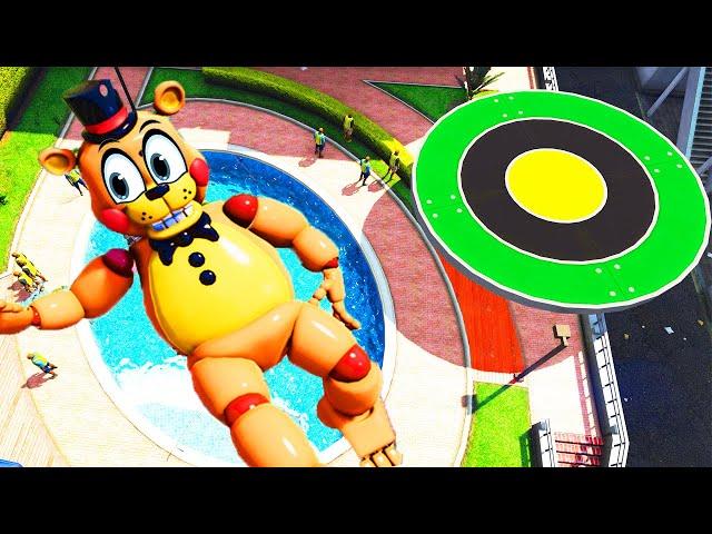 GTA 5 TOY FREDDY Trampoline Jumps Fails Ragdolls Euphoria Physics #13