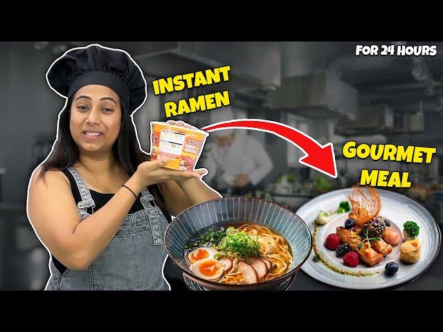 I turned Instant Ramen into Expensive Gourmet Meal for 24 Hours 