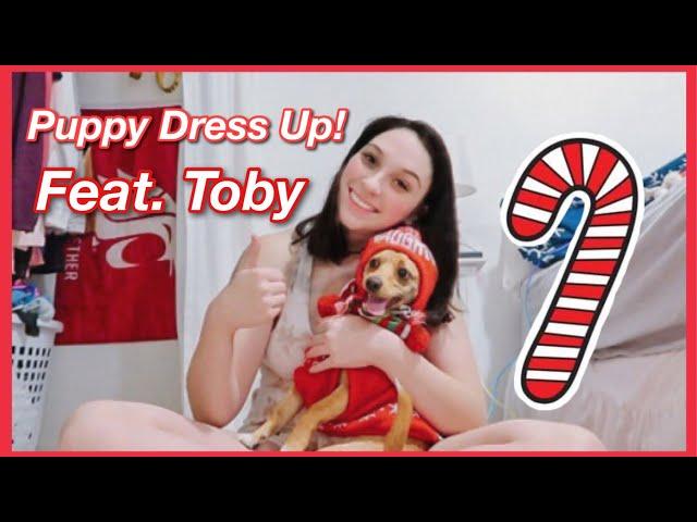 Dressing My Dog in Christmas Outfits!! || VLOGMAS 2020 Day 7