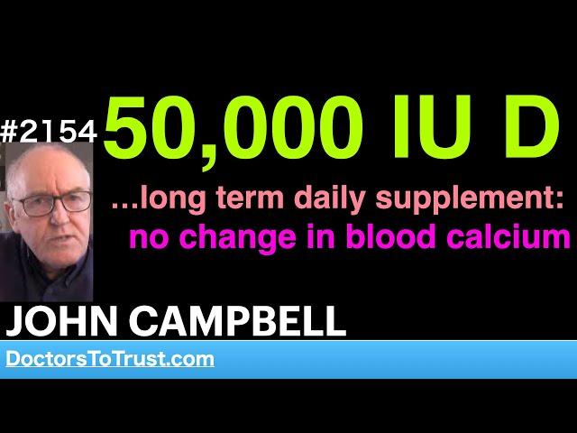 JOHN CAMPBELL | TOP HIT 24: 50,000 IU D …long term daily supplement:  no change in blood calcium