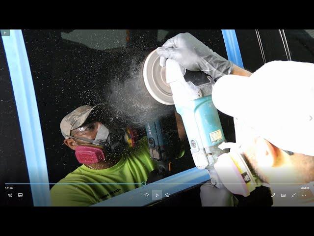 How professionals remove a scratch from glass - Fix glass scratch