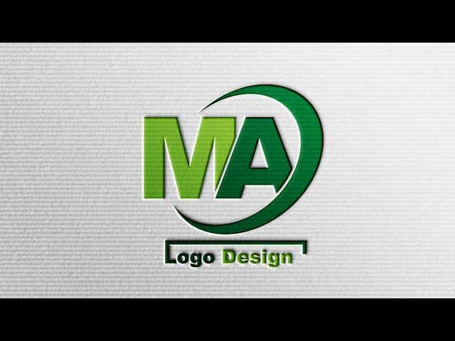 MA Letter Logo  Design in Illustrator cc Tutorial Bangla 2023