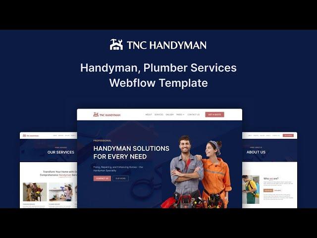 Best Webflow Construction Template | TNC Handyman | Plumber Services Webflow Template