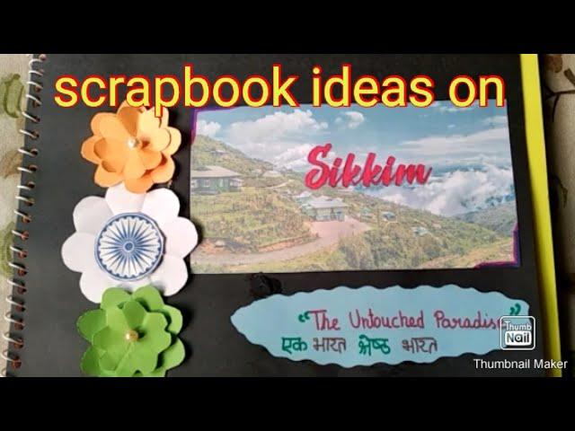 Easy Scrapbook ideas  on sikkim for school project  # dress and food # art integrated project sikkim