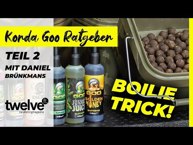 Korda Goo Ratgeber Teil 2 – Boilies soaken mit Daniel Brünkmans | Boilie Trick zum Karpfenangeln