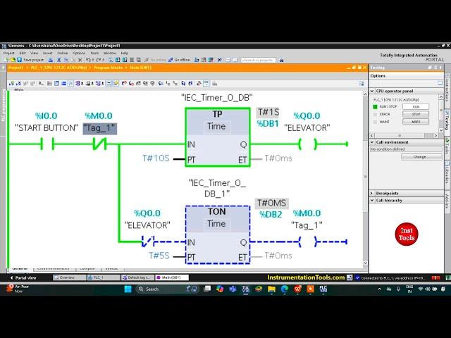 Beginner’s Siemens PLC Timer Example: Elevator Problem