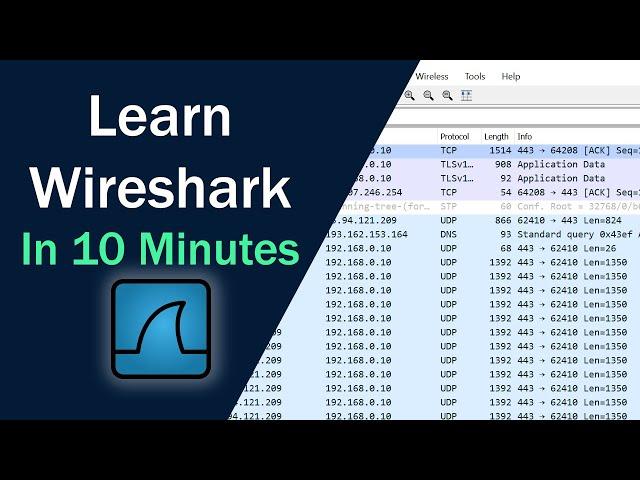 Learn Wireshark in 10 minutes - Wireshark Tutorial for Beginners