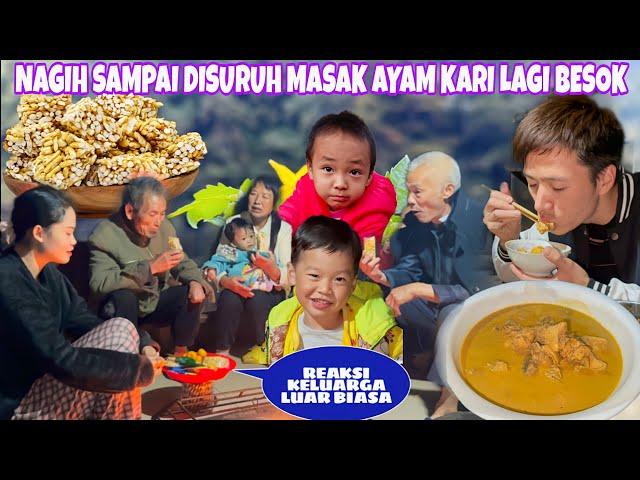 MASAK KARI AYAM DI CHINA LALU MAKAN JIPANG INDONESIA DENGAN KELUARGA, MAMA SAMPAI BILANG BEGINI‼️