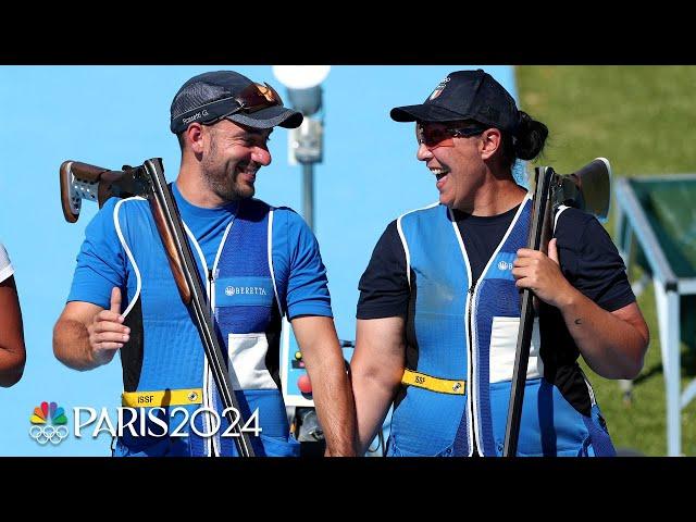 Italy edges USA to win inaugural mixed skeet shooting gold | Paris Olympics | NBC Sports