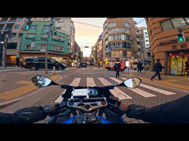 [uncut] Tokyo Japan 4K Sunset Drive | Relaxing 40 Minutes of POV Motorcycle Riding