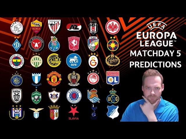 My Europa League Matchday 5 Predictions