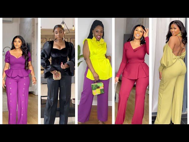 Beautiful women fashion trend today | Classy jumpsuit and trouser styles for premium women/ladies