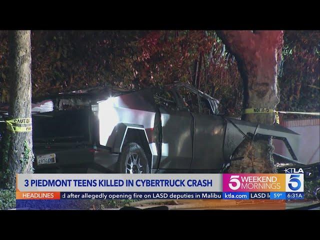 3 teens identified as victims of violent Northern California Tesla Cybertruck crash