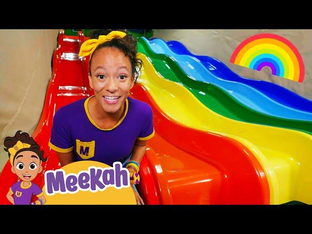 Learn Rainbow Colors with Meekah at Billy Beez Indoor Playground | Educational Videos for Kids