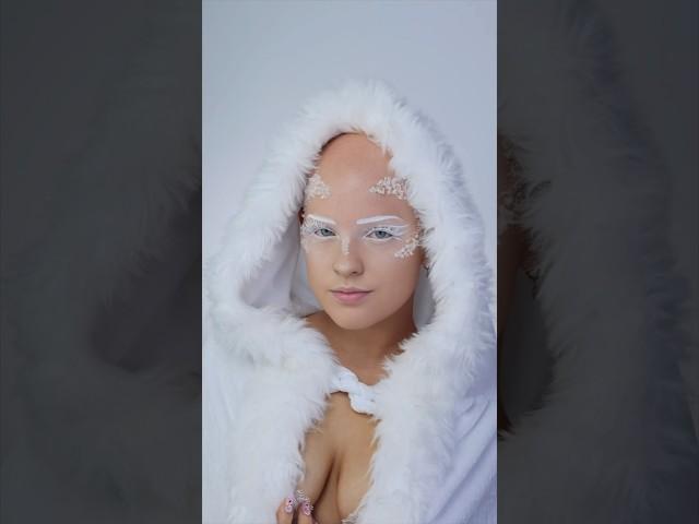 BALD ice queen makeup!!!!!