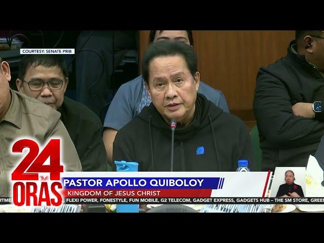 Mga biktima umano ni Pastor Apollo Quiboloy, harapan siyang inakusahan sa pagdinig ng... | 24 Oras