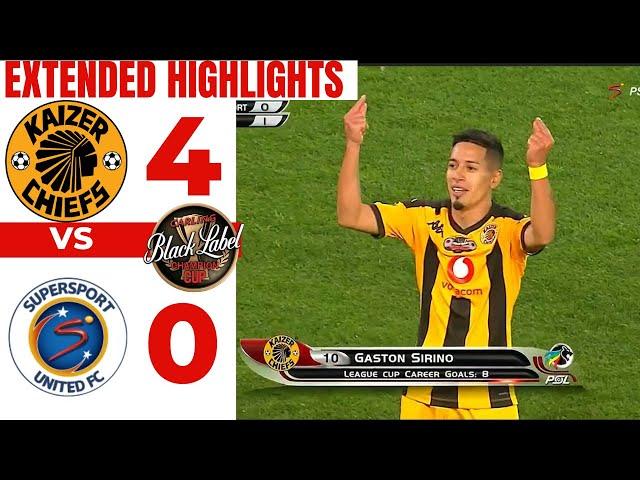 Kaizer Chiefs Vs Supersport United Extended Highlights Carling Blacklabel Cup (4-0)