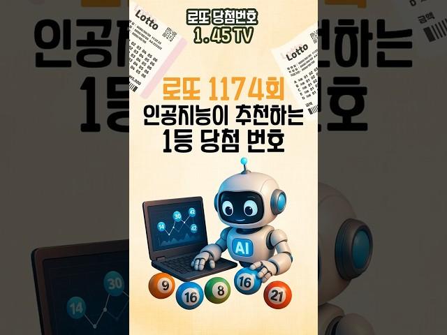 인공지능(ai)이 추천하는 1174회 로또 1등 번호 대공개!