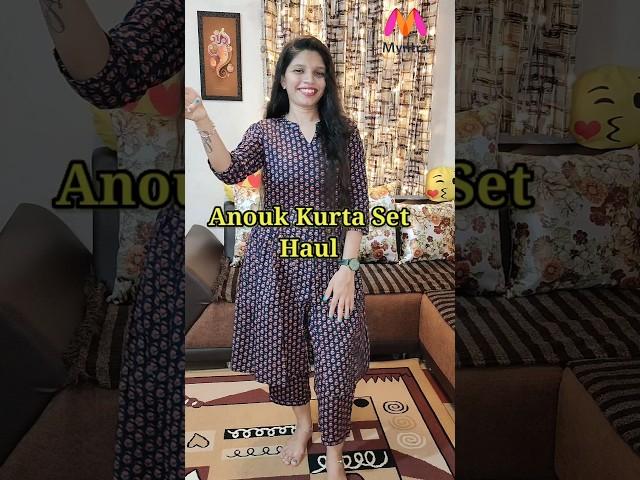 Anouk Kurta Set Haul #shorts#youtubeshorts#shortsfeed#kurtaset#myntrakurtaset#anouk#arvagondaliya