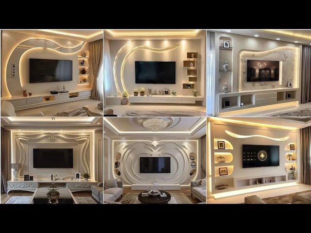 letest 50+ Modern Gypsum Board TV Wall Design 2024 | New POP TV Wall Units | Gypsum Decoration ideas