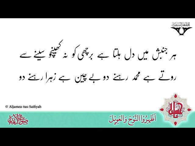 Tanhai Mein Kaise Uthega Akbar Ka Janaza Rehne Do | Sautuliman Volume 05 | Aljamea-tus-Saifiyah