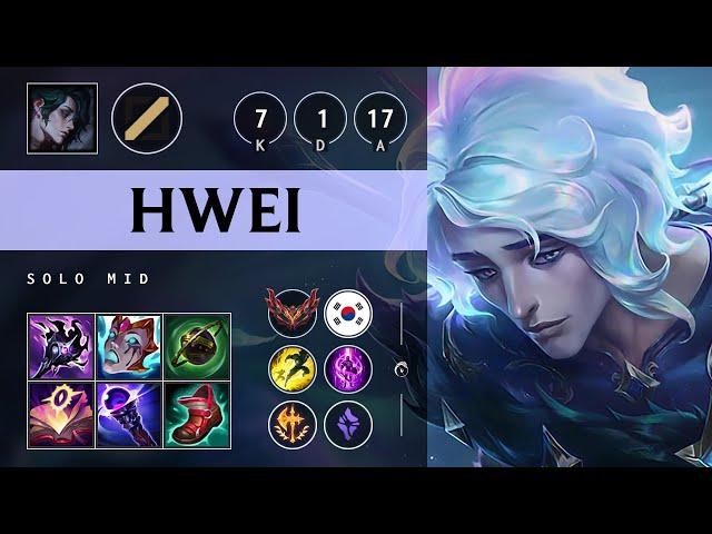 Hwei Mid vs Akali: Dominating - KR Grandmaster Patch 14.23