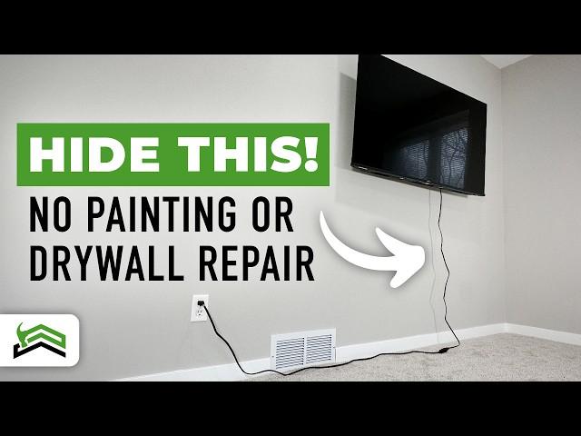 How To Hide TV Power Cord And Cables | Easy Way To Move An Outlet