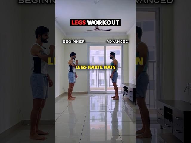 Advanced vs Beginner Legs workout that you can do from anywhere… #fitness #homeworkout #training