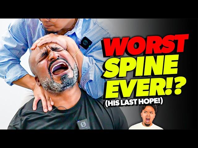 *THE STIFFEST SPINE* IVE 'EVER' CRACKED!  | Asmr Chiropractor Back Pain Crack | Dr Tubio