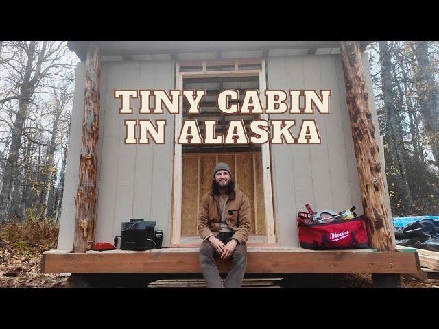 Converting Firewood Shelter into Tiny Cabin to Survive Winter - Walls┃EP10┃Alone Off Grid Alaska