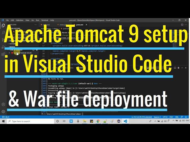 Apache Tomcat 9.0 Setup and Web Project Deployment in Visual Studio code