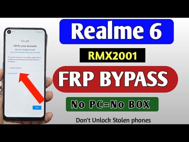 Realme 6 FRP Bypass |Realme RMX2001 frp Unlock | Rmx2001 Frp Bypass Without PC