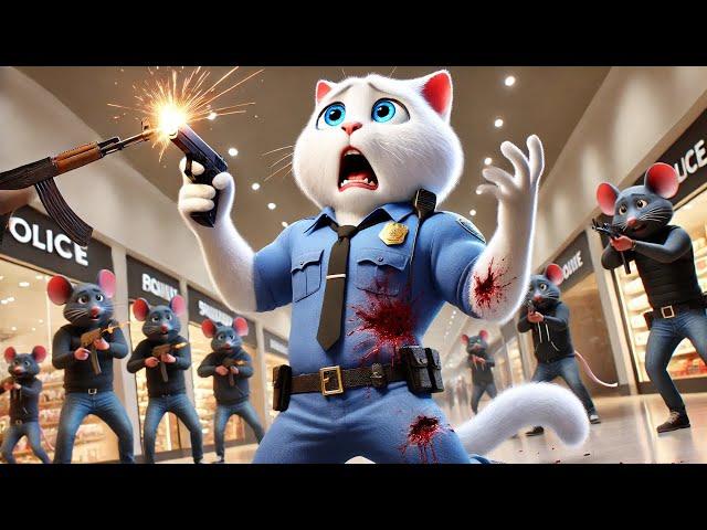 Kitten lost his Father| Became Police Revenge #cat #cute #ai #catlover #catvideos #cutecat #aicat