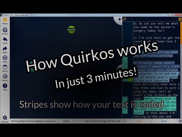 Three Minute Quirkos Overview