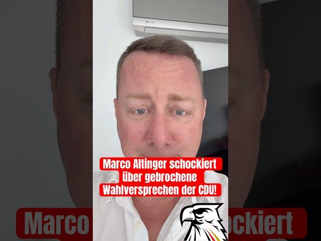 Marco Altinger schockiert über gebrochene Wahlversprechen der CDU!