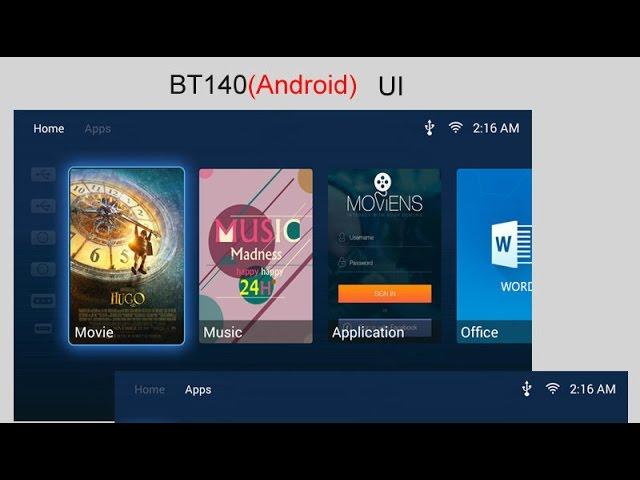 BYINTEK BT140 Android Version Best Mini Projector 150USD