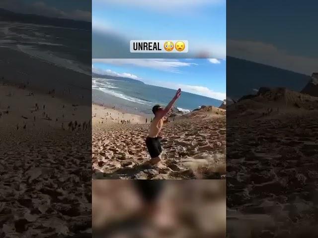 A random guy recorded him at the bottom of the hill | #shorts